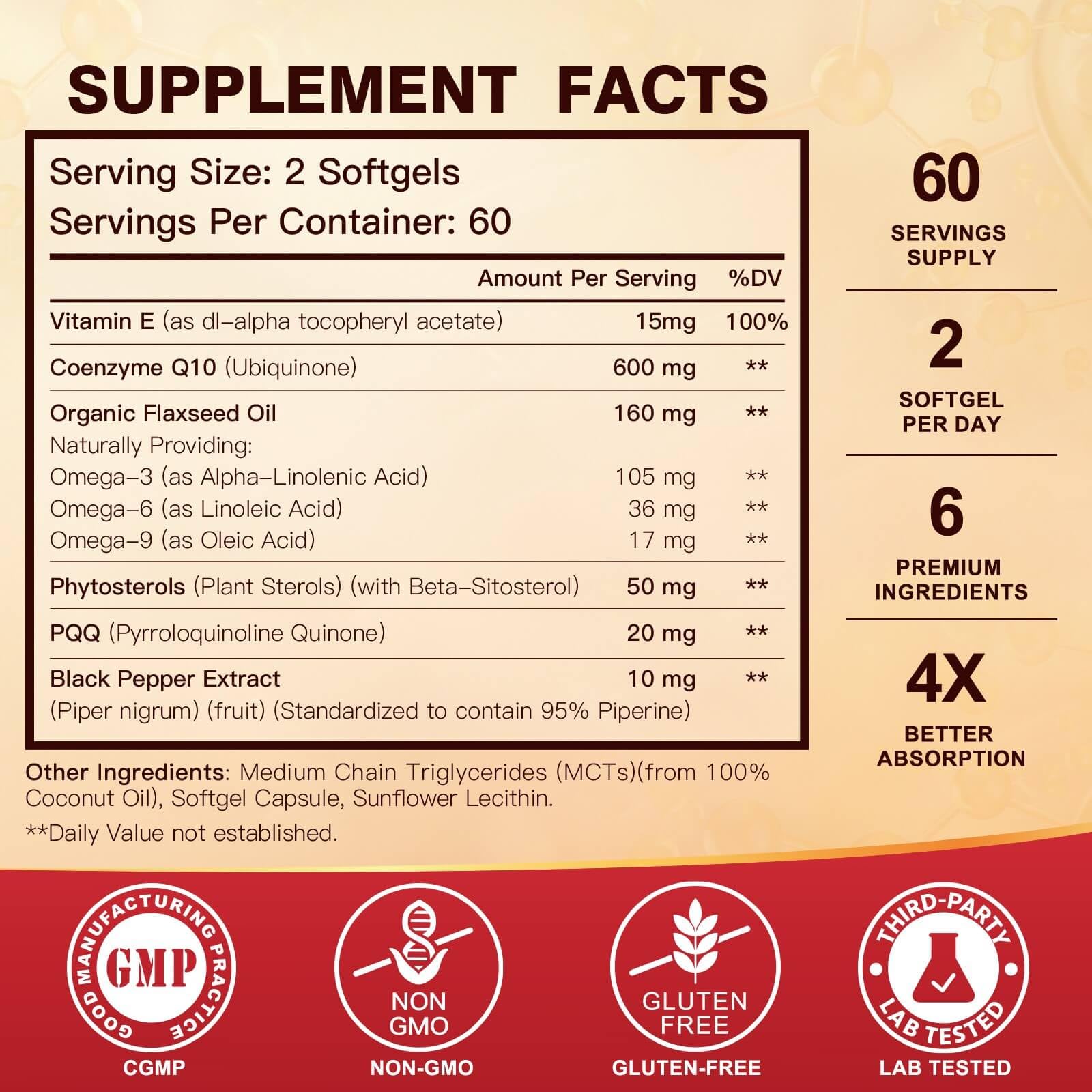 DRFOSTER CoQ10 600 mg, cápsulas suaves, absorción optimizada para rendimiento diario.