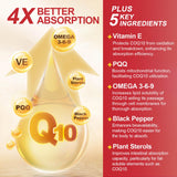 DRFOSTER CoQ10 600 mg con Omega 3, apoyo a la salud general y energía.
