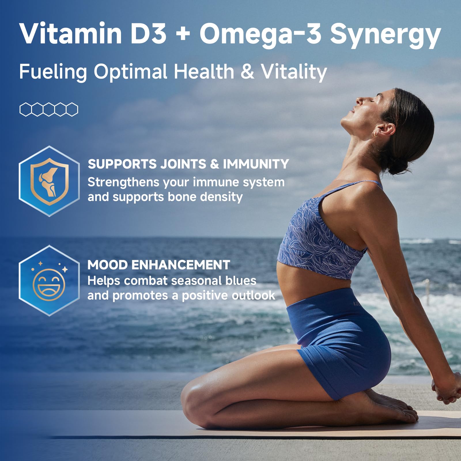 DRFOSTER Omega-3 botella en mesa: diseño práctico para tu rutina.