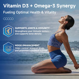 DRFOSTER Omega-3 botella en mesa: diseño práctico para tu rutina.