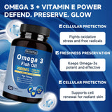 DRFOSTER Omega-3 detalle cápsula: alta concentración para mayor conveniencia.