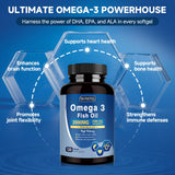 DRFOSTER Omega-3 etiqueta frontal: indica la potencia y pureza de las cápsulas.
