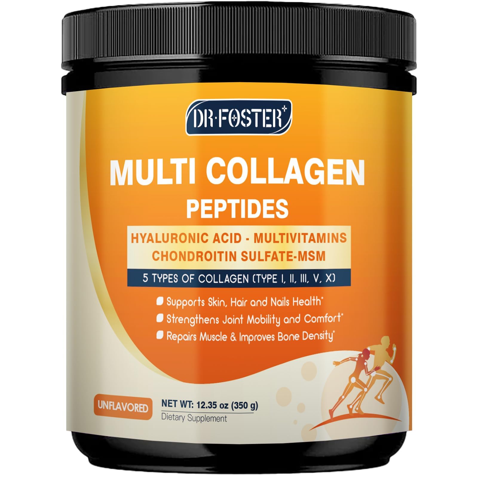 DRFOSTER Multicollagen, botella, suplemento para piel, cabello y articulaciones.