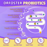 DRFOSTER Probioticos digestivos con 32 cepas para barrera intestinal.