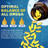 DRFOSTER Omega3-6-9 cápsulas suaves: mezcla de pescado, linaza y borraja para uso diario.