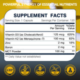 DRFOSTER Vitamina D3 K2 cápsulas, consumo diario para fortalecimiento óseo e inmune