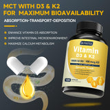 DRFOSTER Vitamina D3 K2 polvo MCT, mejor biodisponibilidad de vitaminas liposolubles