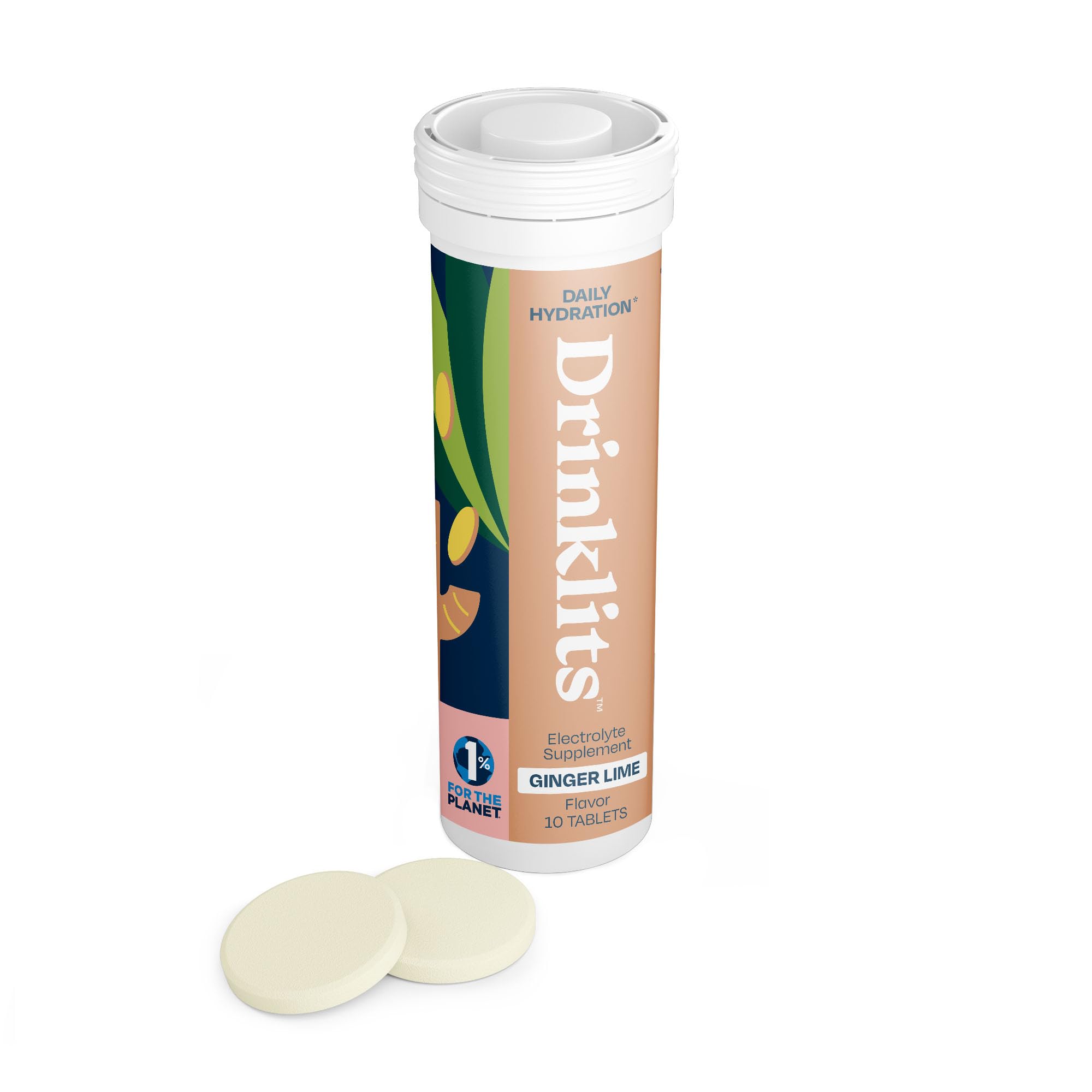 Drinklits tableta-electrolitos-ginger-lima se disuelve fácilmente en agua para hidratación rápida.