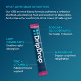 DripDrop sabor Fresa, paquete para días activos