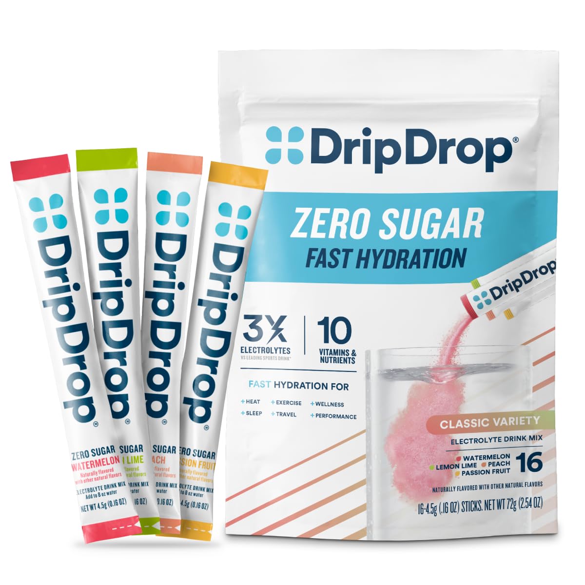 DripDrop limón-lima: hidratación rápida para entrenamientos y días activos.