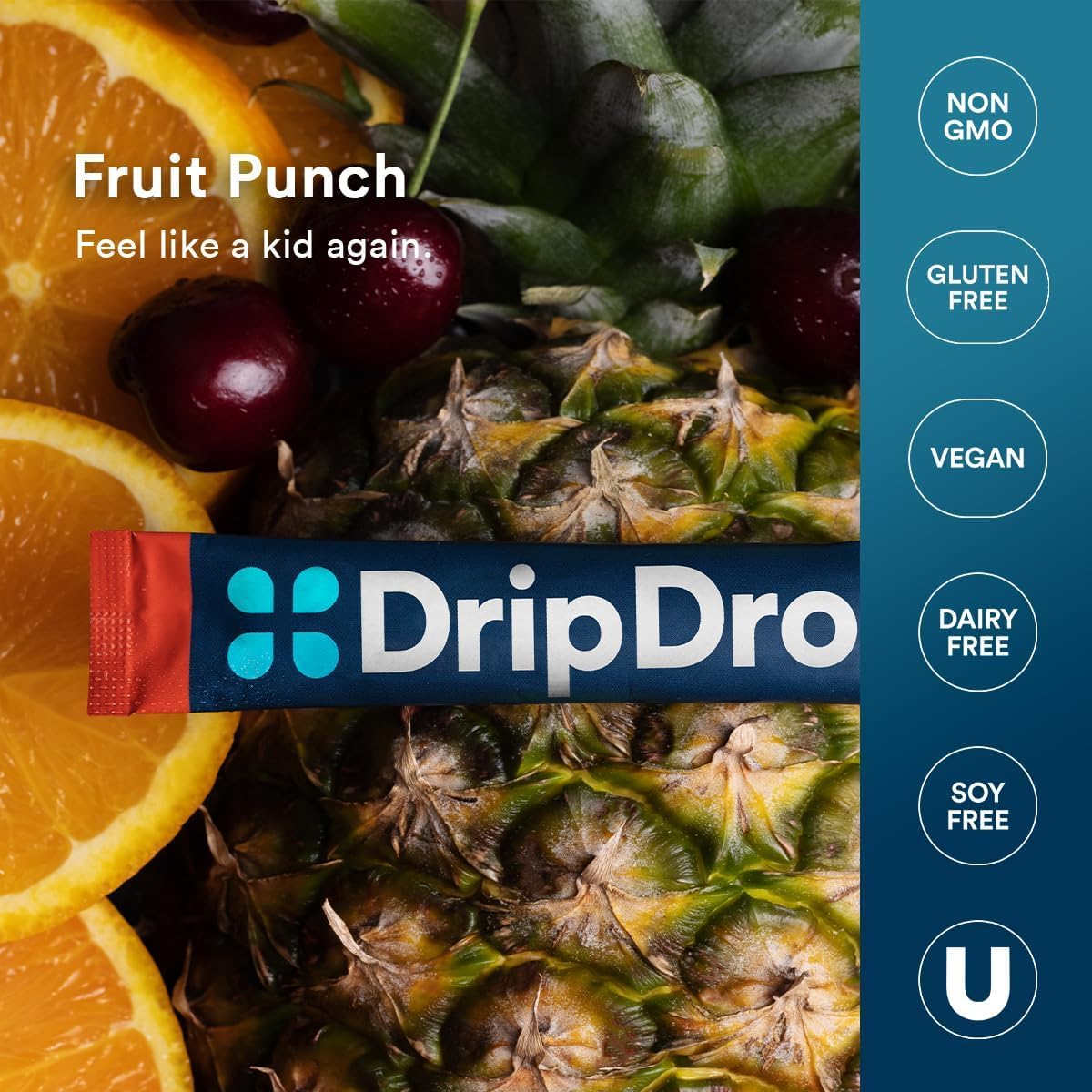 DripDrop uso deportivo al aire libre, excelente en días calurosos.