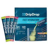 DripDrop variedad Sunburst en empaque, ideal para viajes y deporte