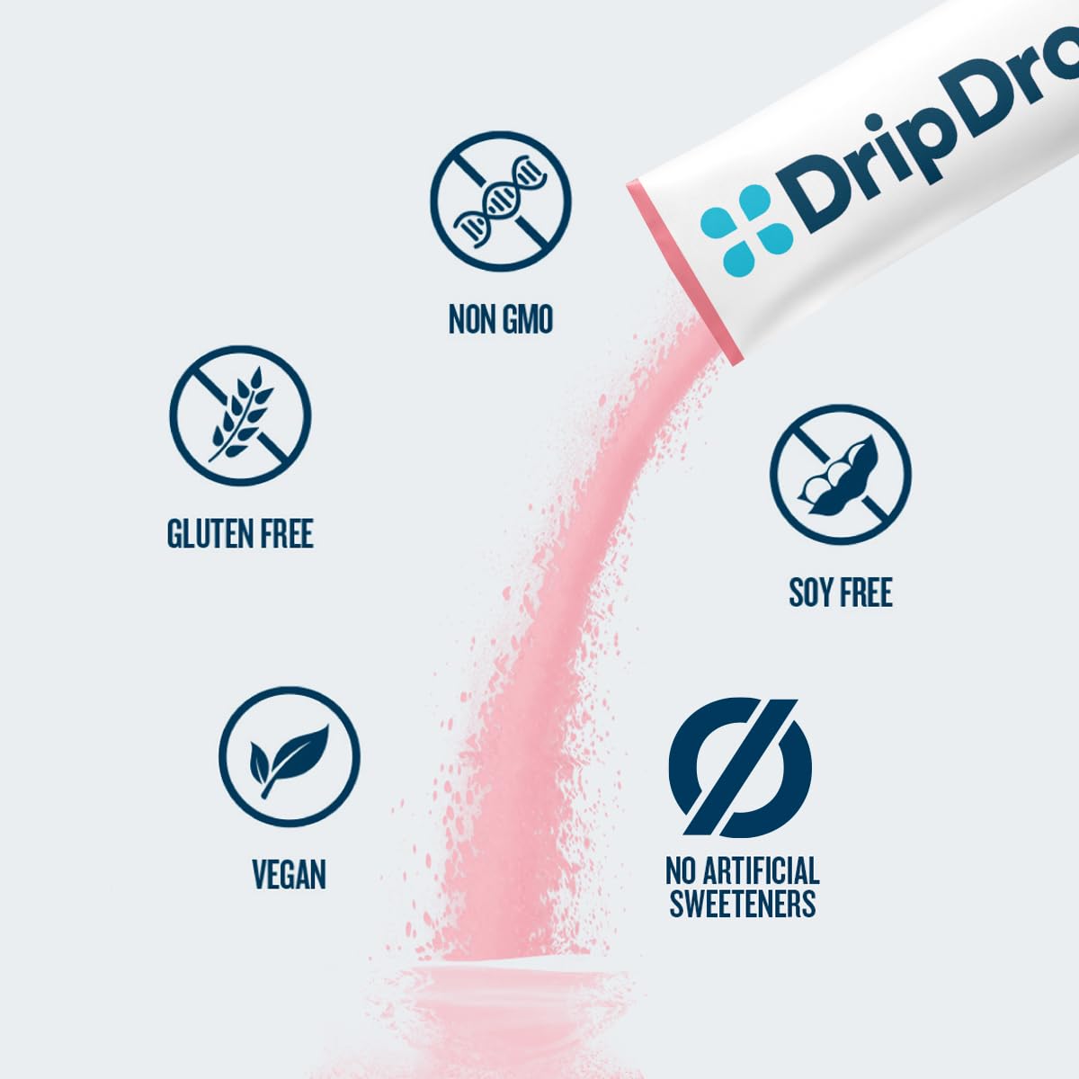 DripDrop Zero Sugar Plus: sabor bayas salvajes ideal para días activos.