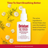 Dristan Spray nasal 12 Horas, caja exterior destacada, paquete de 4 unidades listo para familia
