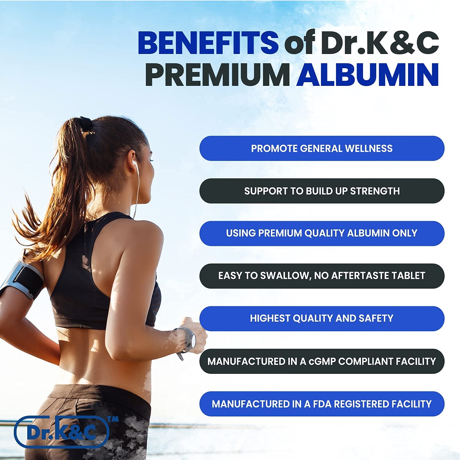 Dr.K&C Albumin: proceso de fabricación en instalaciones cGMP para seguridad.