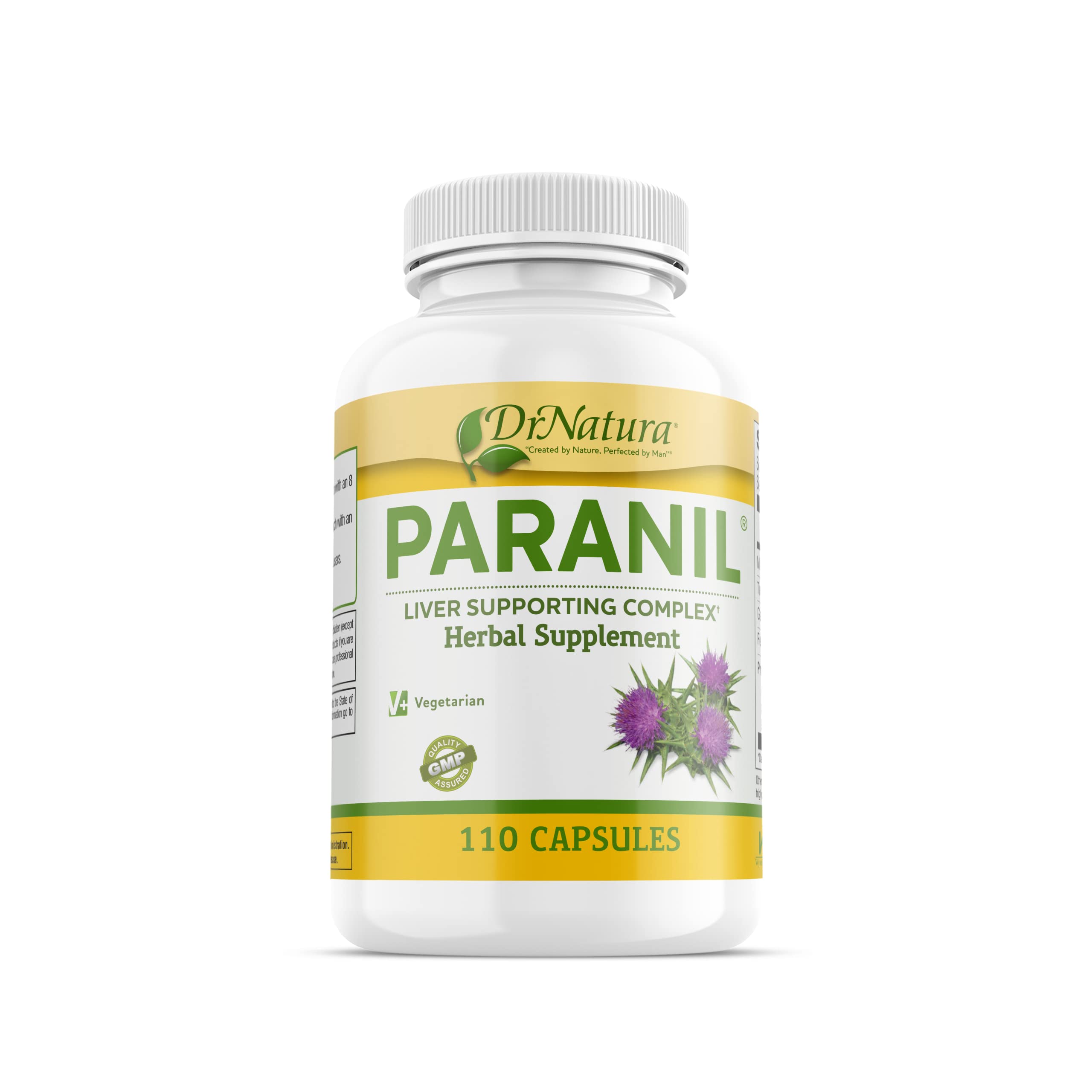 DrNatura Paranil botella principal, soporte natural para funciones hepáticas y bienestar general.