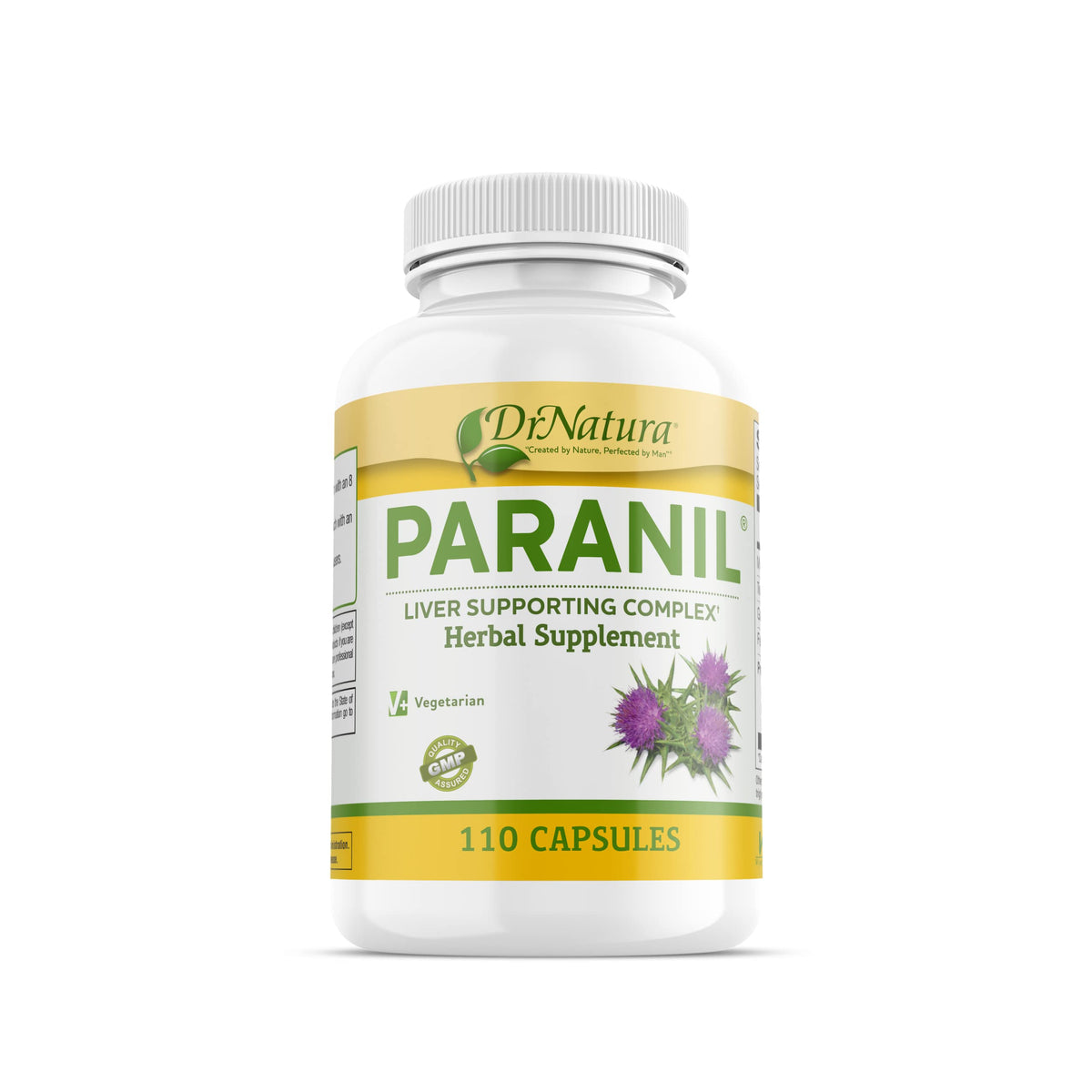 DrNatura Paranil botella principal, soporte natural para funciones hepáticas y bienestar general.