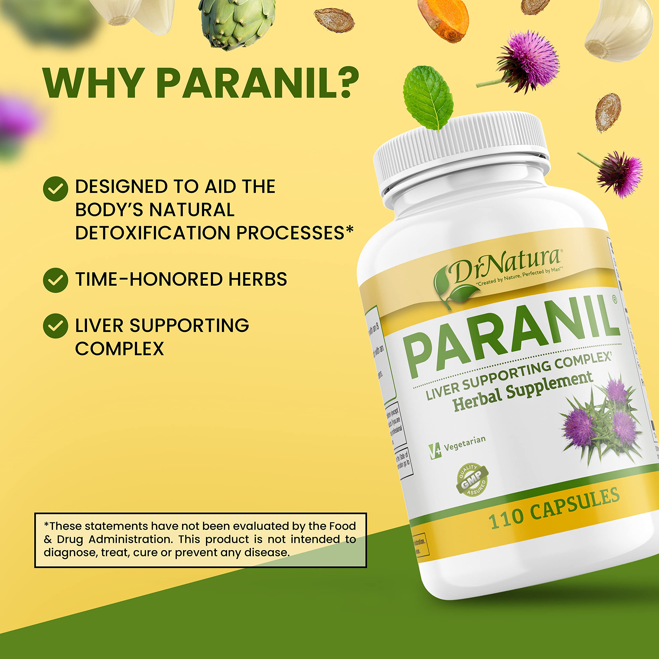DrNatura Paranil mezcla herbal, antioxidantes naturales para apoyar el bienestar.
