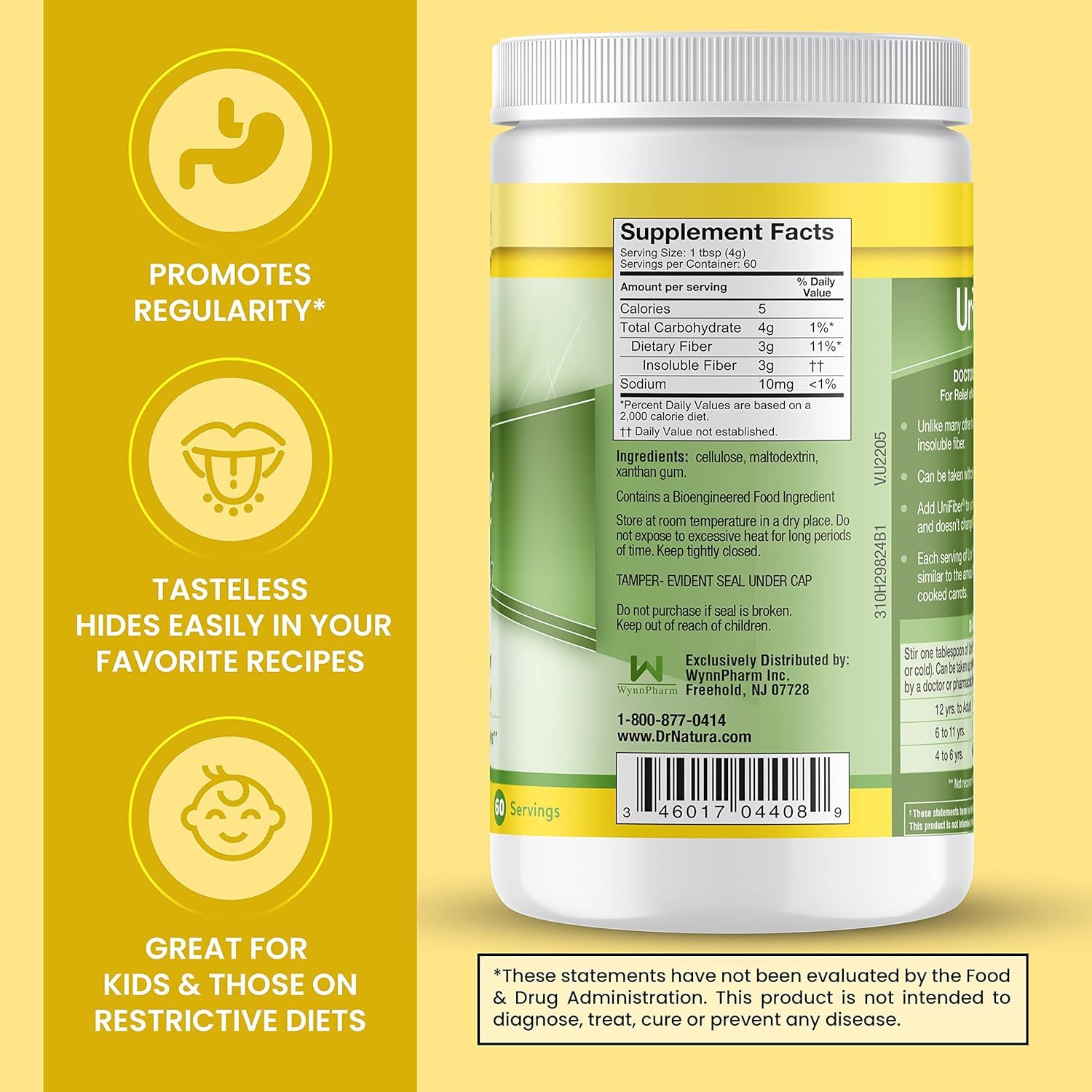 DrNatura Unifiber mezcla fácil para bebidas sin alterar sabor