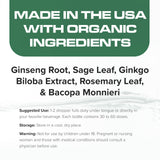 DropRx Focus: etiqueta orgánica que resalta ingredientes naturales.