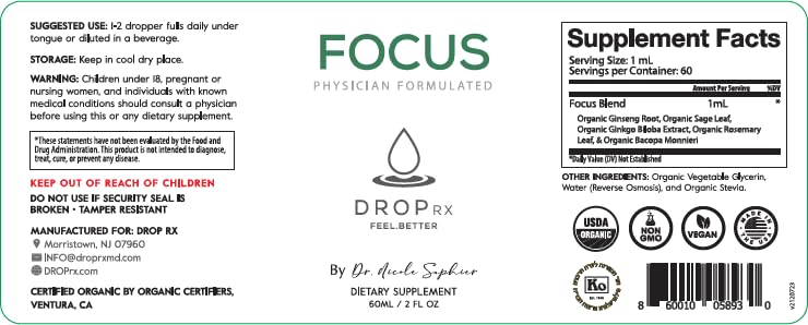 DropRx Focus: producido en EE. UU. con altos estándares.