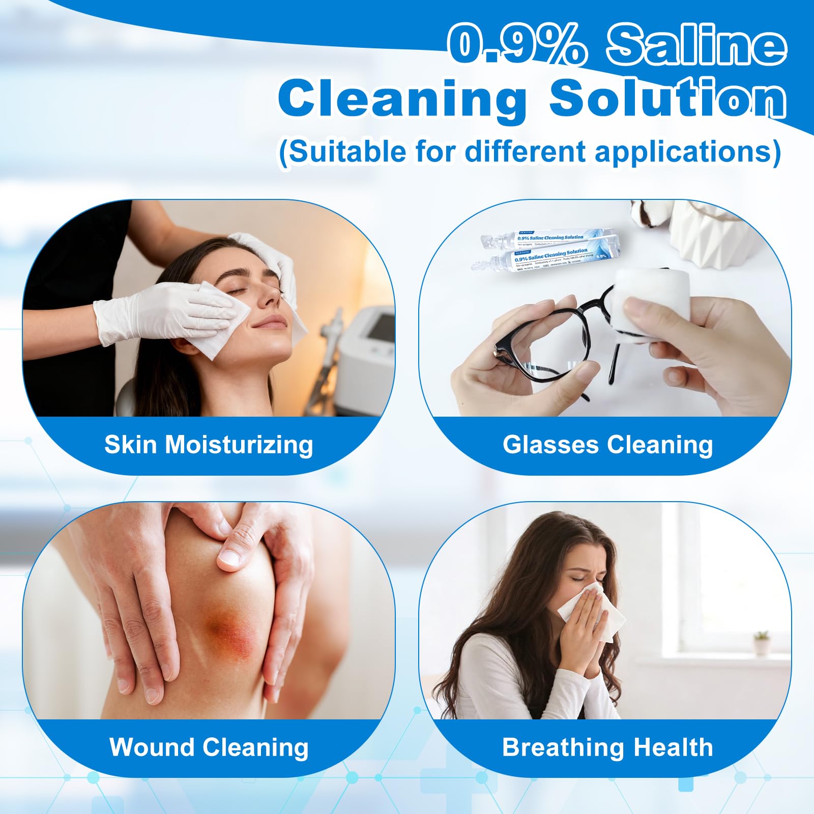 DROSOKING Salina para cuidado diario: solución estéril para limpieza suave.
