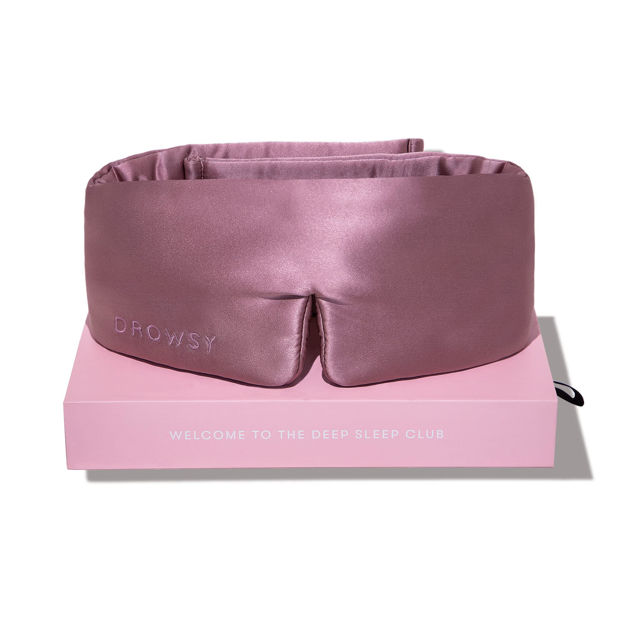 Mira la máscara Drowsy de seda 22 momme, capa lujosa para dormir sin interrupciones.