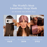 Diseño ergonómico de la mascarilla Drowsy para ojos cubiertos.