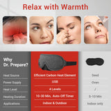 DR.PREPARE mascarilla ojos caliente, configuraciones de calor para adaptar tu rutina de descanso.