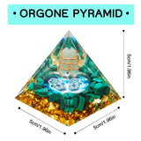 DRTMLY pirámide orgonita, detalle de cobre para armonía energética.