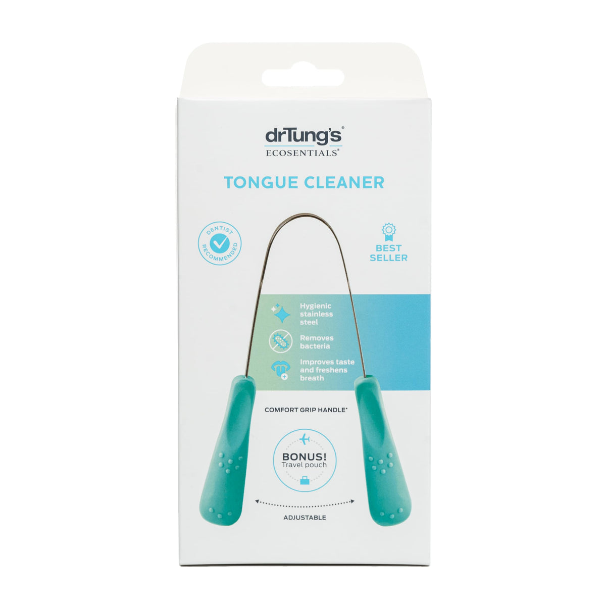DrTung's raspador de lengua en acero inoxidable, limpieza rápida