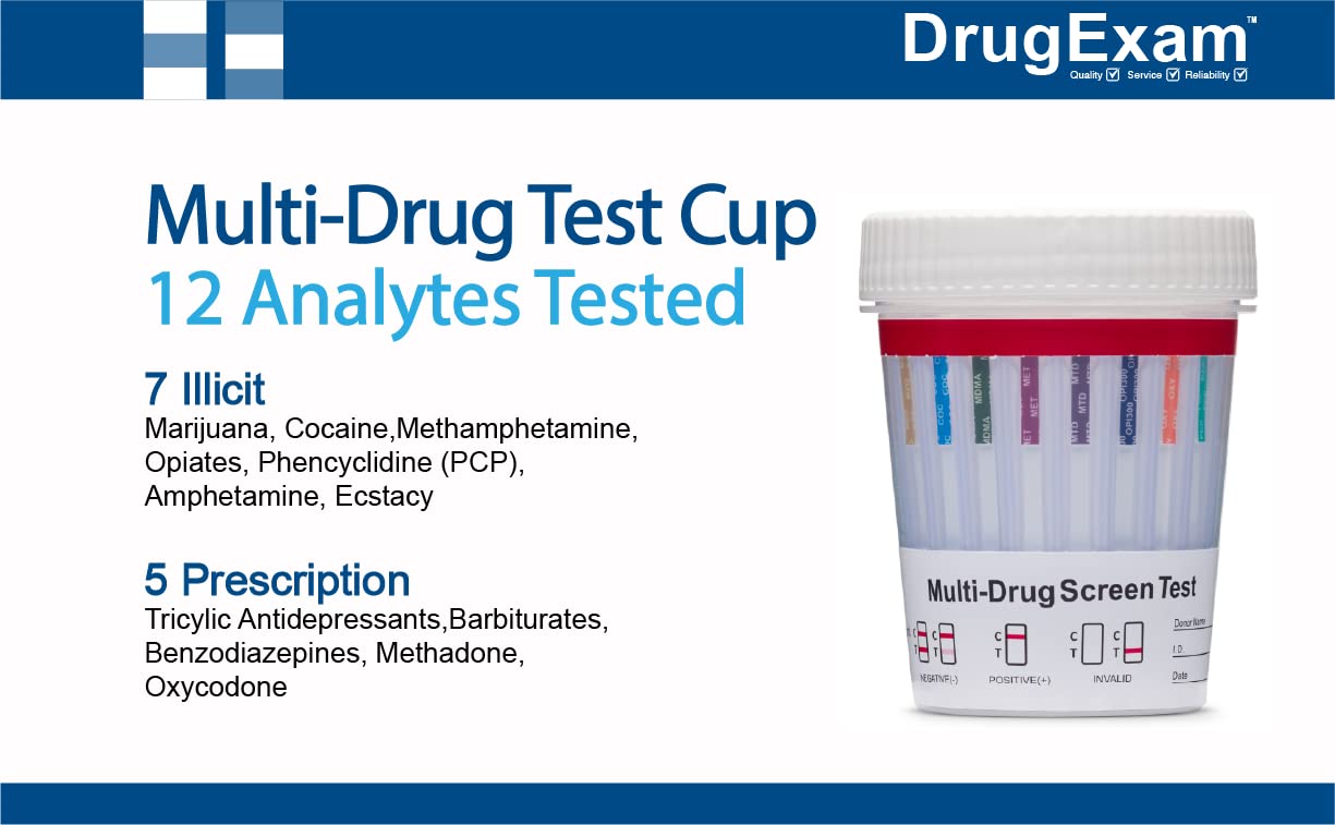 DrugExam con cinta de temperatura incluida para verificar la muestra.