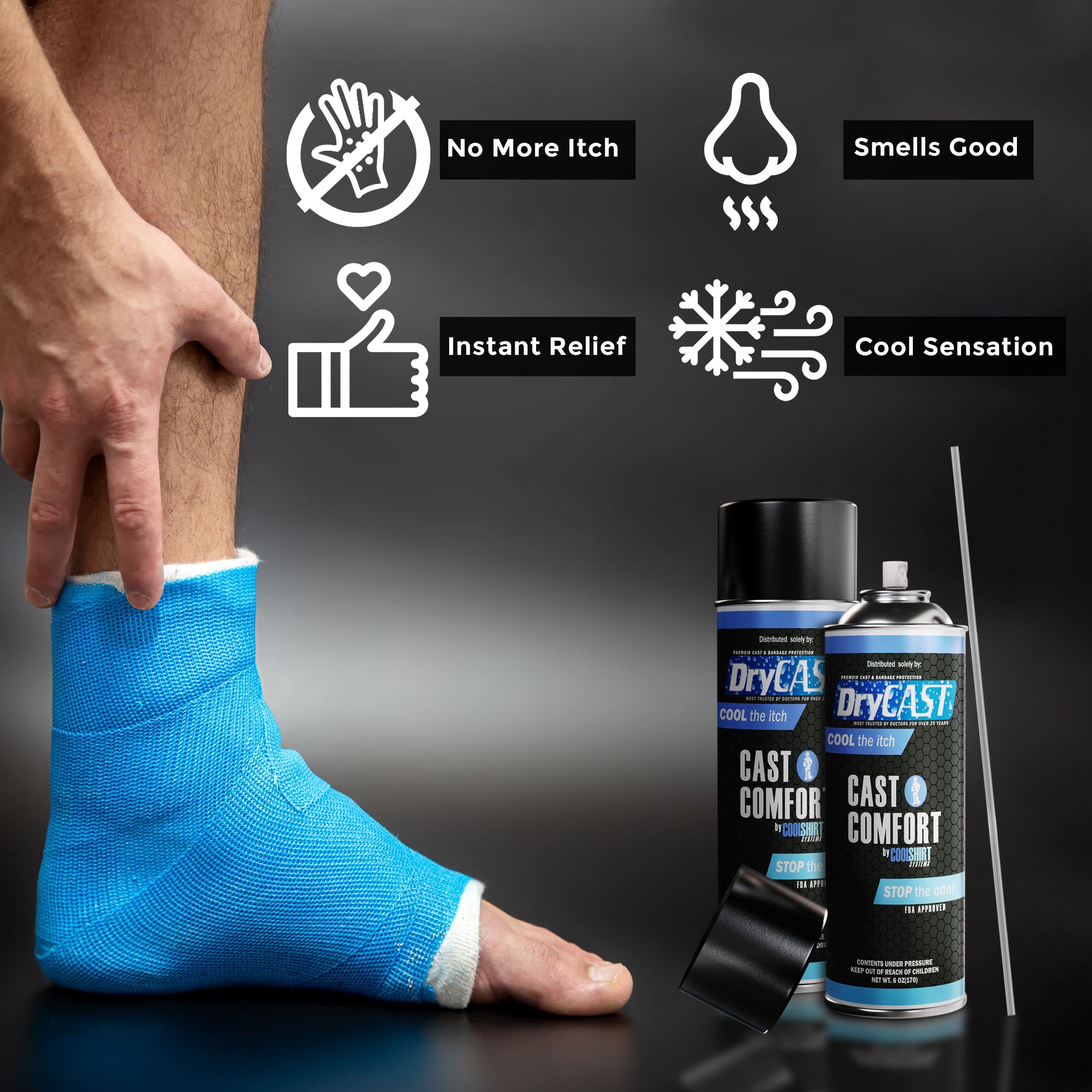 Drycast Cast Comfort: secado rápido para mantener la piel limpia y seca.