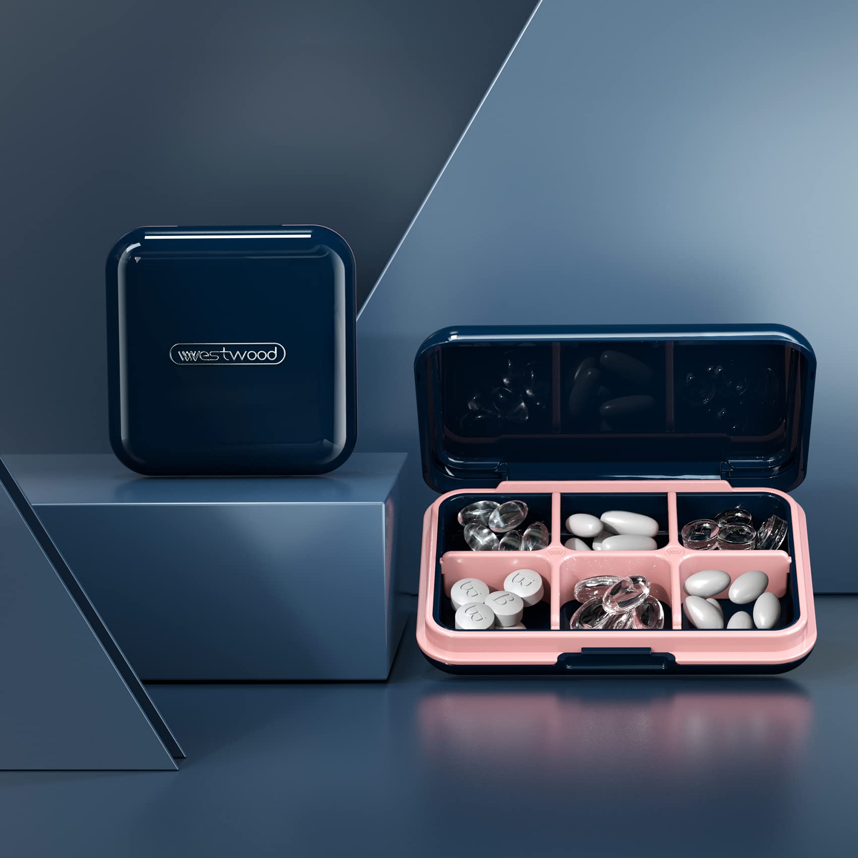 DUBSTAR caja de pastillas impermeable con cierre, protege medicinas durante viajes.
