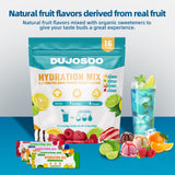 Dujosoo polvo de electrolitos sabor helado, experiencia refrescante sin azúcar