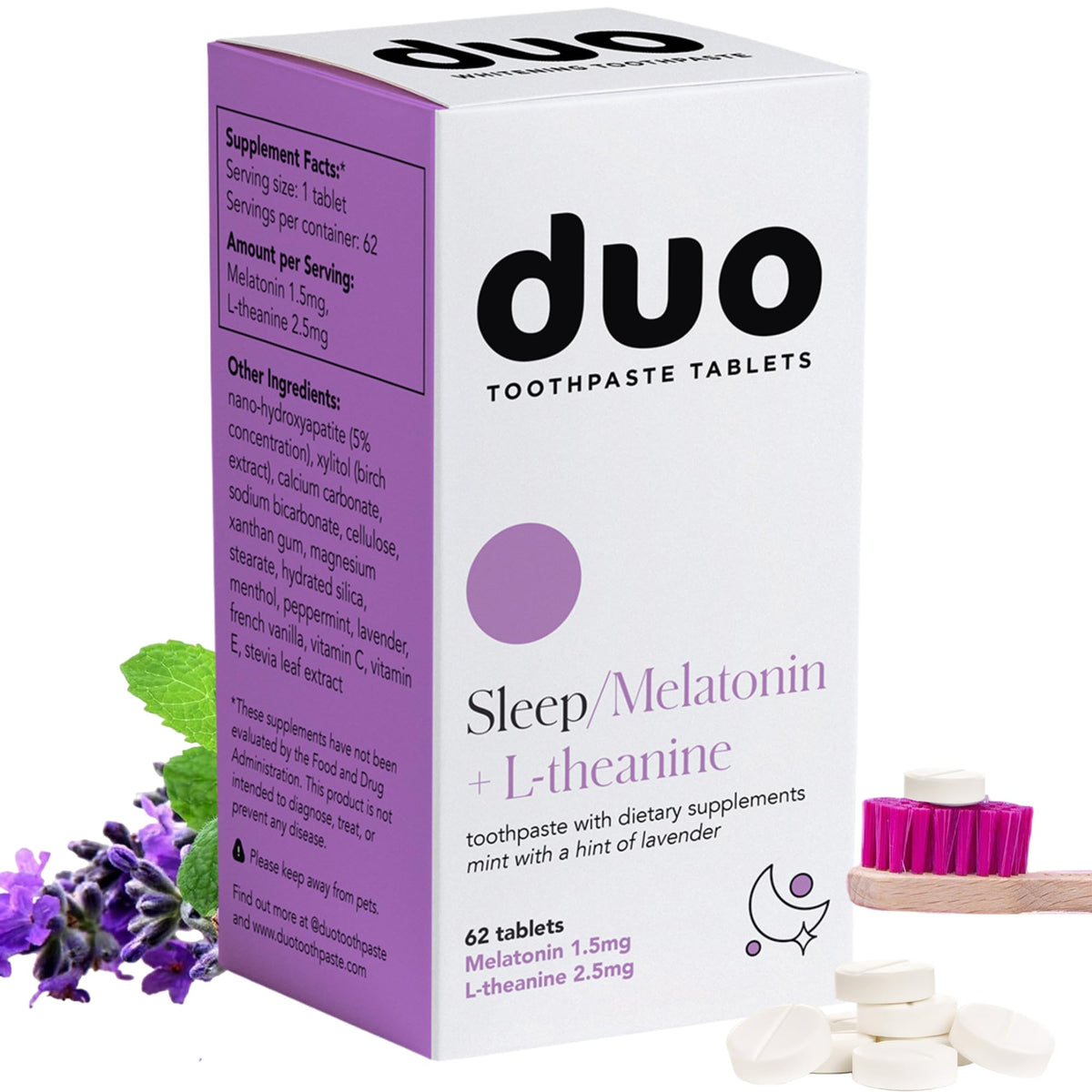Duo Sleep tabletas dentales con melatonina, formato práctico para viajar