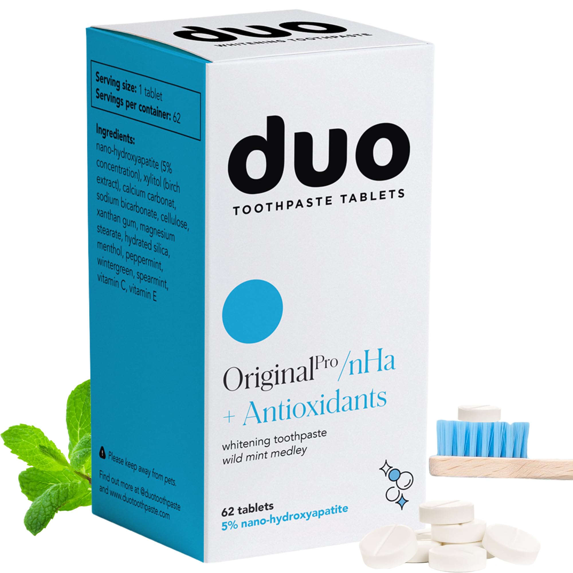 duo tableta dental: blanqueamiento natural para una sonrisa más clara.