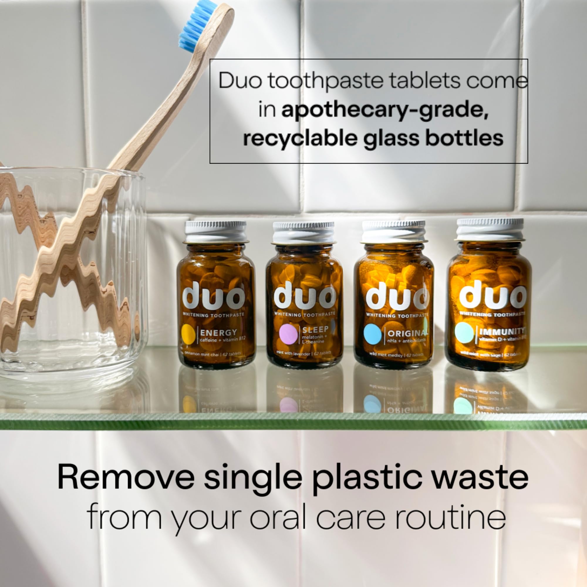 duo tableta dental: sin fluoruro para cuidado suave.