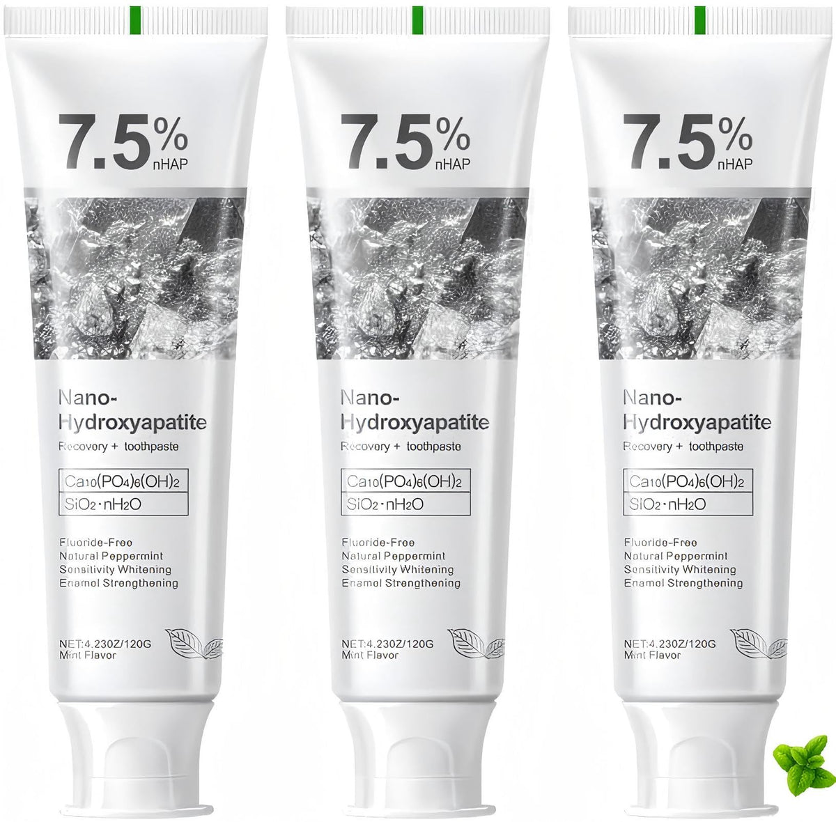 DUOYINTL pasta dental hidroxiapatita 7,5% en empaque compacto para protección del esmalte.
