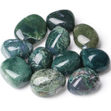 DUQGUHO ágata musgo, piedras pulidas irregulares para decoración y colección.