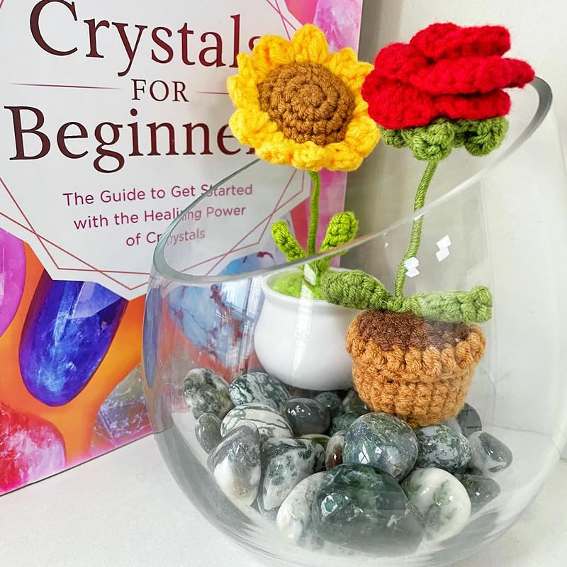 DUQGUHO ágata musgo, uso en acuario o terrario para realzar ambiente.