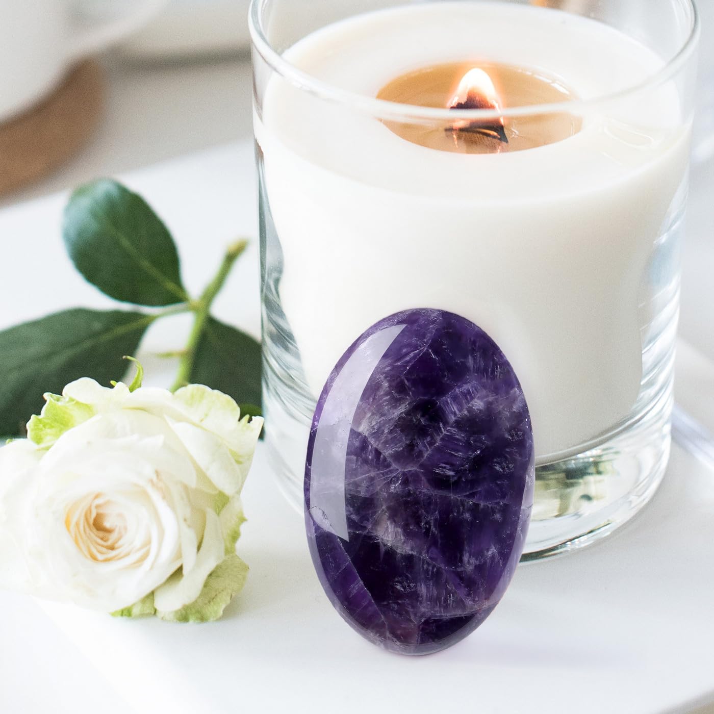 DUQGUHO amatista para meditar favorece conexión entre cuerpo y mente
