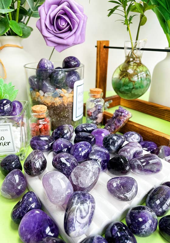 DUQGUHO amatista: piedras decorativas brillantes para acuarios y terrarios.