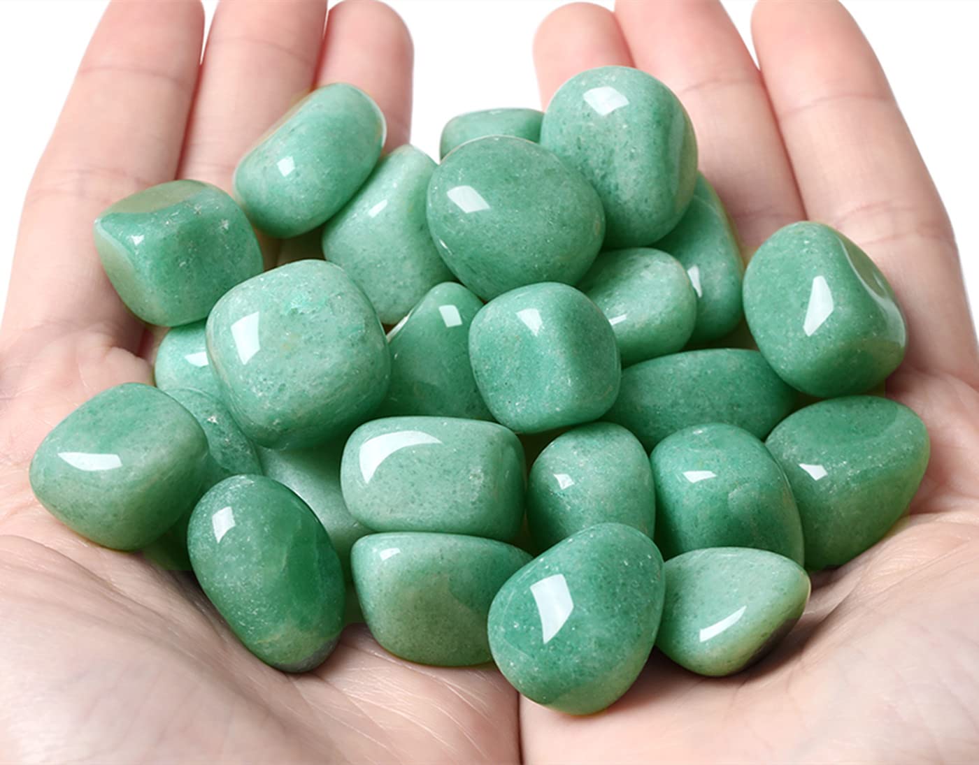 DUQGUHO aventurina verde: piedras cristal pulidas para decoración elegante.