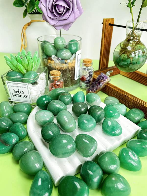 DUQGUHO aventurina verde: formas irregulares brillantes para acentos decorativos.