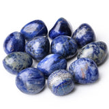 DUQGUHO sodalita azul: piedras lustradas para decoración y claridad al hablar.