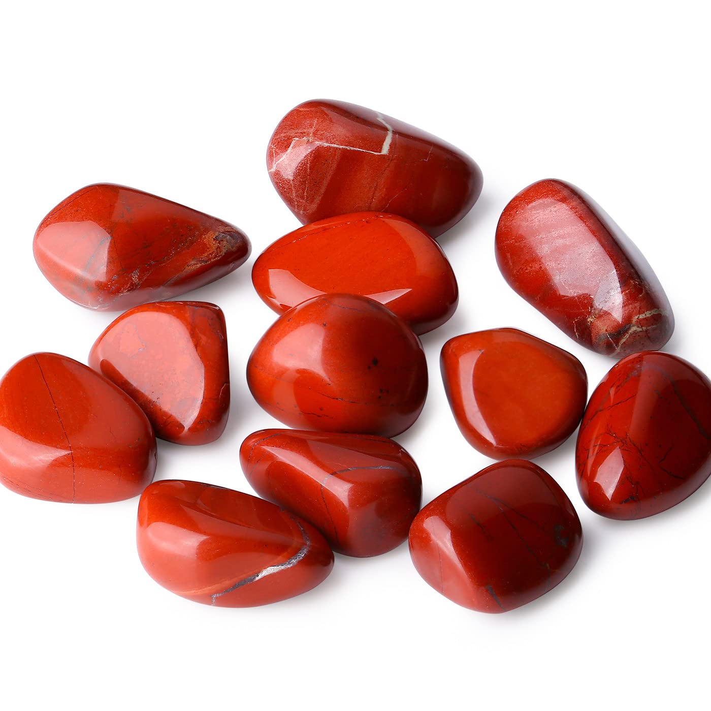 DUQGUHO jaspe rojo, piedras naturales para decoración