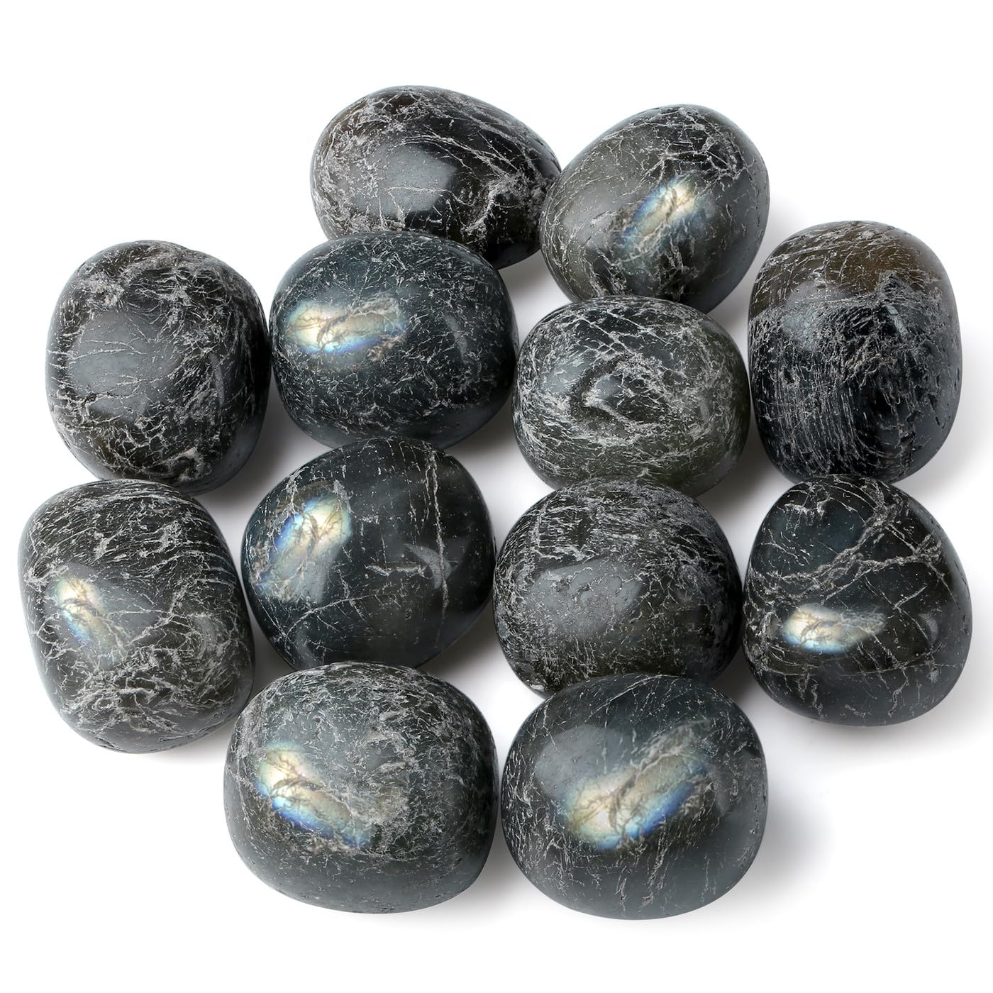 DUQGUHO Labradorita: piedras decorativas brillantes para decoración del hogar
