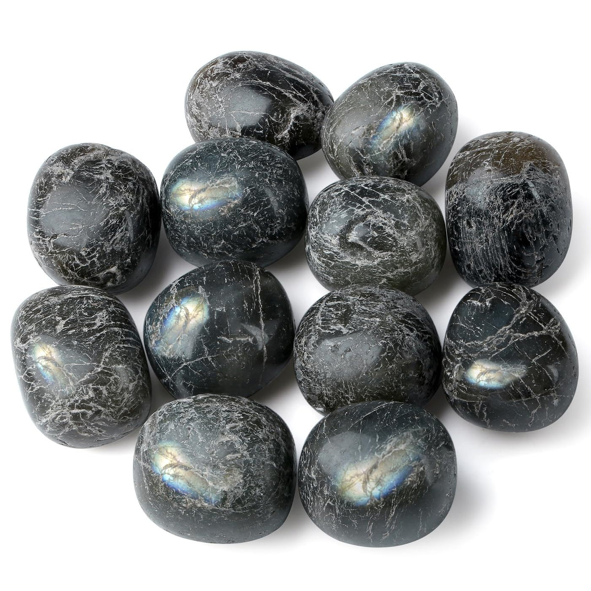 DUQGUHO Labradorita: piedras decorativas brillantes para decoración del hogar