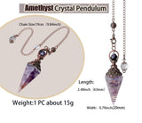 DUQGUHO pendulo cristal amatista para recolectar respuestas intuitivas